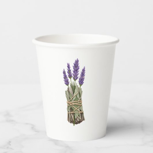 Lavender Sage Bundle Boho Paper Cups 紙コップ (正面)