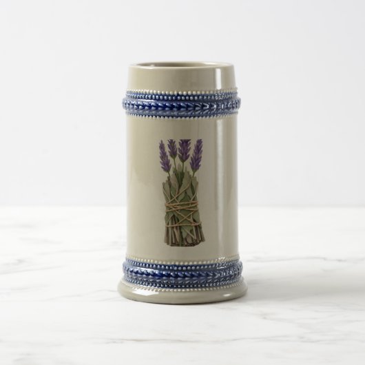Lavender Sage Bundle Ceramic Beer Stein ビールジョッキ (中央)