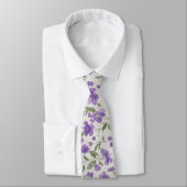 Lavender & sage floral tie ネクタイ (タイ)