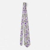 Lavender & sage floral tie ネクタイ (裏面)
