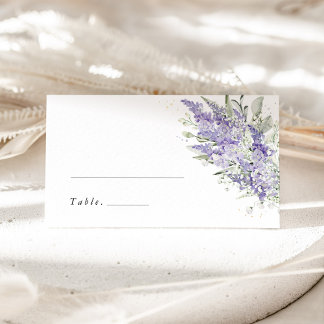 Lavender & Sage Green Floral Wedding Place Cards プレイスカード
