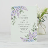 Lavender Sage Verdant Spring Wedding 招待状 (スタンド正面)