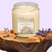 Lavender Sandalwood Quote Candle Label スクエアシール