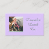 Lavender Script Business Card QR Code Service Menu 名刺 (正面)