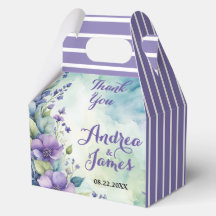 Lavender & Sea Green 4.5"w x 2.75"l x 5.5 Wedding