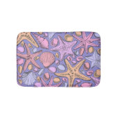 Lavender Seashell Fantasy Small Bath Mat バスマット (正面)