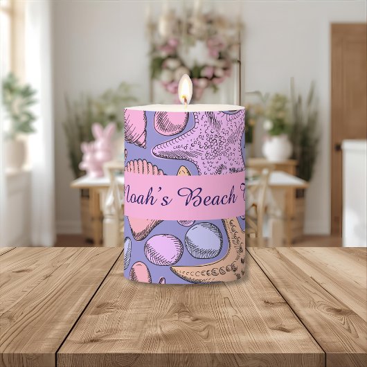 Lavender Seashell Personalized Coffee Mug コーヒーマグカップ