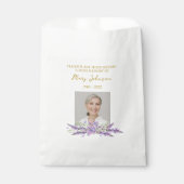 Lavender Seed Packet Memorial Funeral フェイバーバッグ (正面)