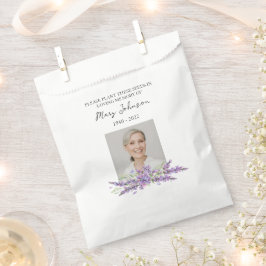 Lavender Seed Packet Memorial Funeral フェイバーバッグ