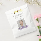 Lavender Seed Packet Memorial Funeral フェイバーバッグ (封をした状態)