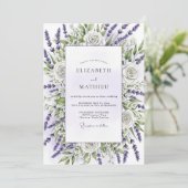 Lavender Serene Countryside Wedding 招待状 (スタンド正面)