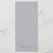 Lavender Silver Menu Simple メニュー (裏面)