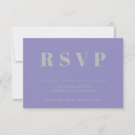 Lavender Silver RSVP Wedding Response
