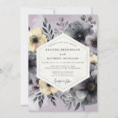 Lavender Slate Painterly Wedding 招待状 (正面)