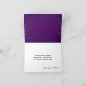 Lavender Snowflake Wedding Gratitude Cards サンキューカード (内部)