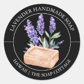 Lavender Soap label ラウンドシール (正面)