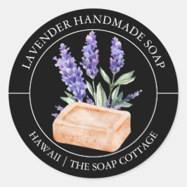 Lavender Soap label ラウンドシール