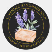 Lavender Soap label ラウンドシール (正面)