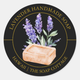 Lavender Soap label ラウンドシール
