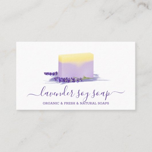 Lavender Soap Soy Natural Spa Cosmetic 名刺 (正面)
