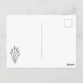 Lavender Sprigs – Minimalist Botanical Design on ポストカード (裏面)