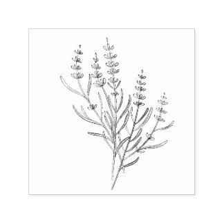 Lavender Sprigs Stamp セルフインキングスタンプ