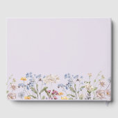 Lavender Spring Wildflower Meadow Garden Wedding  ゲストブック (裏面)