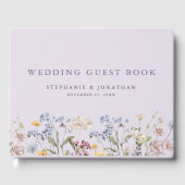 Lavender Spring Wildflower Meadow Garden Wedding  ゲストブック (正面)