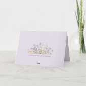 Lavender Spring Wildflower Meadow Garden Wedding サンキューカード (裏面)