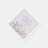 Lavender Spring Wildflower Meadow Garden Wedding  スタンダードカクテルナプキン (角)