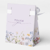 Lavender Spring Wildflower Meadow Garden Wedding フェイバーボックス (裏面サイド)