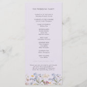 Lavender Spring Wildflower Meadow Garden Wedding  プログラム (裏面)