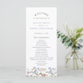 Lavender Spring Wildflower Meadow Garden Wedding  プログラム (スタンド正面)