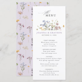 Lavender Spring Wildflower Meadow Garden Wedding  メニュー