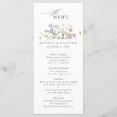 Lavender Spring Wildflower Meadow Garden Wedding  メニュー (正面)