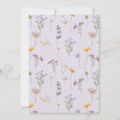 Lavender Spring Wildflower Meadow Garden Wedding   招待状 (裏面)