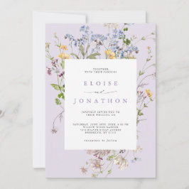 Lavender Spring Wildflower Meadow Garden Wedding   招待状