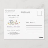 Lavender Spring Wildflower Meadow  Save the Date ポストカード (裏面)
