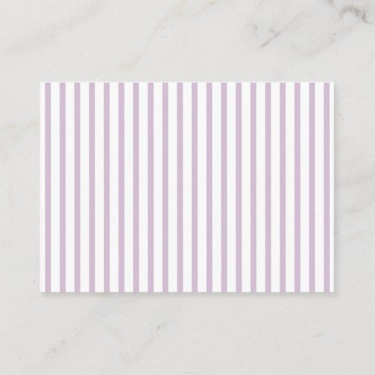 Lavender Stripe Book Gift Request Card エンクロージャーカード (裏面)