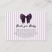 Lavender Stripe Book Gift Request Card エンクロージャーカード (正面)