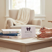 Lavender Stripe Book Gift Request Card エンクロージャーカード