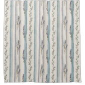 Lavender Striped  シャワーカーテン (正面)