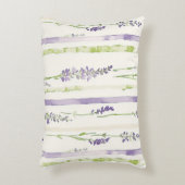 Lavender Stripes Floral アクセントクッション (正面(垂直))