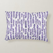 Lavender Stripes Floral アクセントクッション (裏面)