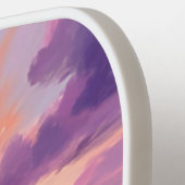 Lavender Sunset Purple Beach Ocean Watercolor ピックルボールラケット (左詳細)