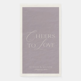 Lavender Taupe “Cheers to Love” Wedding