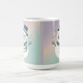Lavender Teal Sparkling Snowman Morphing Mug モーフィングマグカップ (中央)