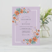 Lavender Terracotta Spring Wedding 招待状 (スタンド正面)