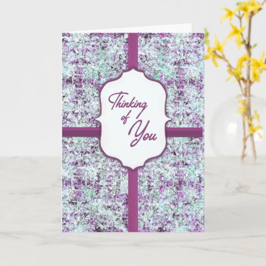 Lavender Thoughts Thinking of You Chocolate Gift カード (黄色い花)