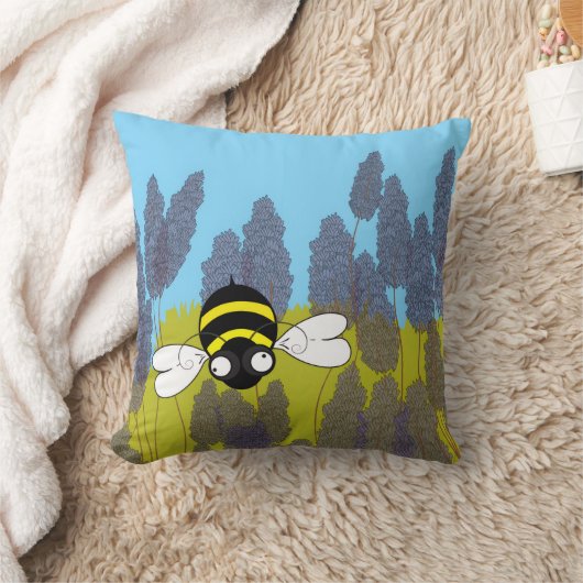 Lavender Throw Pillow クッション (ブランケット)